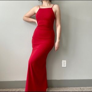 Vintage 90s Open Back Evening Dress